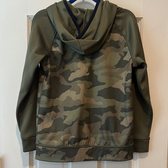 Under Armour Kids Camo Zip-Up Hoodie - Olive and Black - Picture 2 of 2